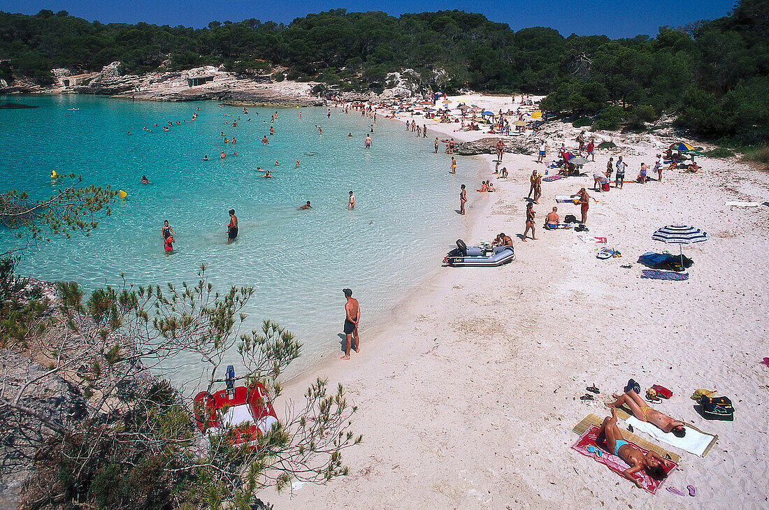 Bucht bei Cala Turqueta, Menorca, Spanien