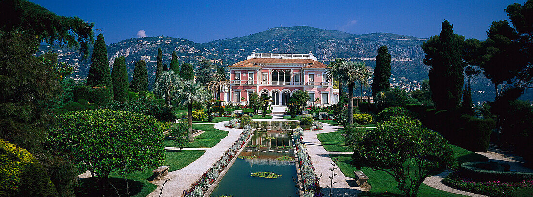 Villa Ephrussi de Rothschild and gardens, Cap Ferrat, Cote d'Azur, Provence, France, Europe