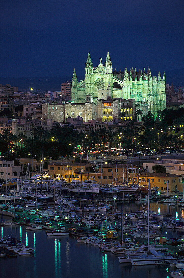 Cathedral and Harbour, Palma de Mallorca Mallorca-Spain