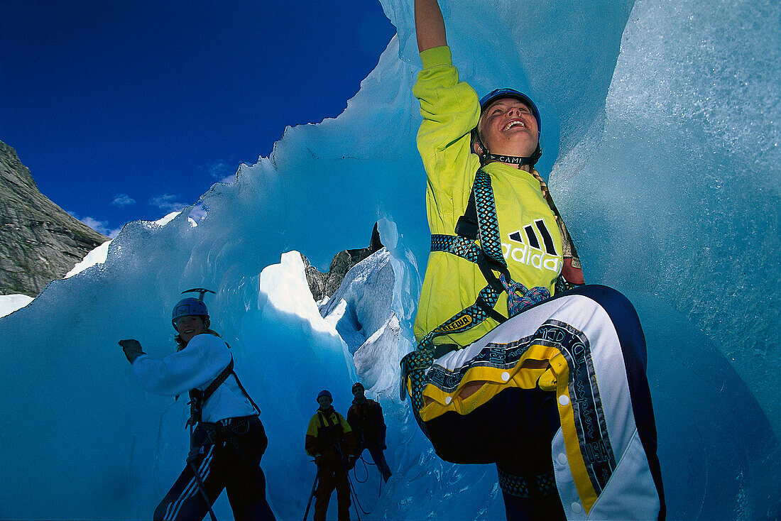 Ice Climbing, Briksdal Glacier, Western Middle Norway