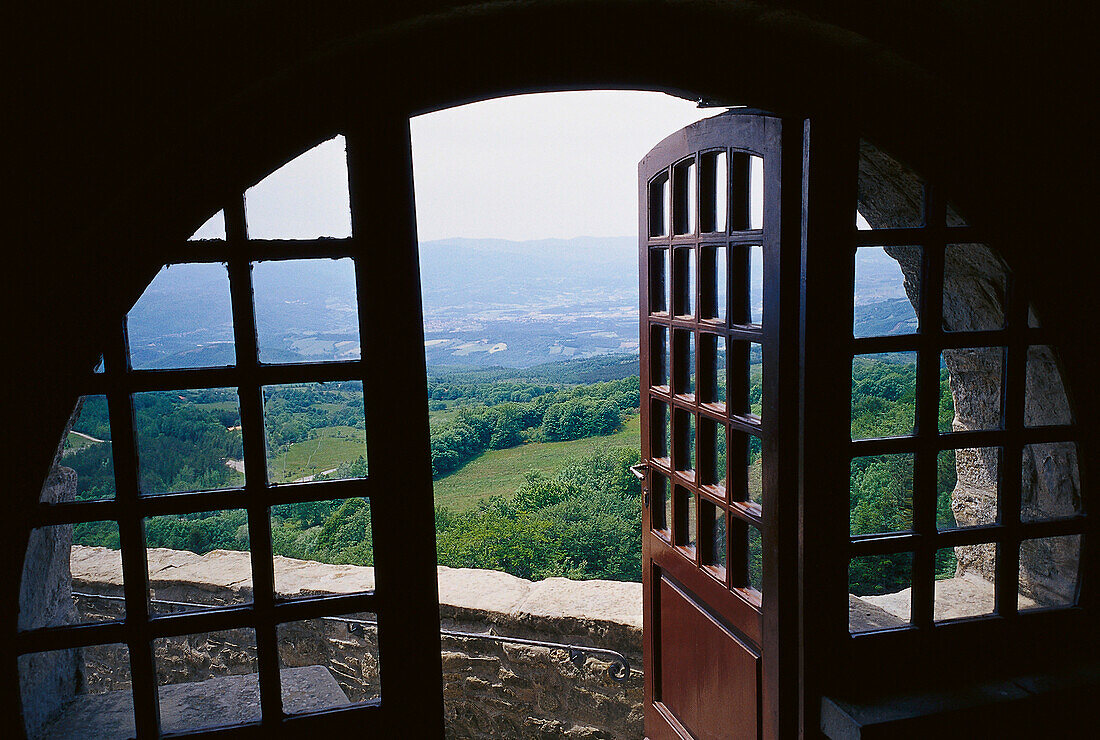 Blick vom Franziskaner Kloster, La Verna, Toskana, Italien