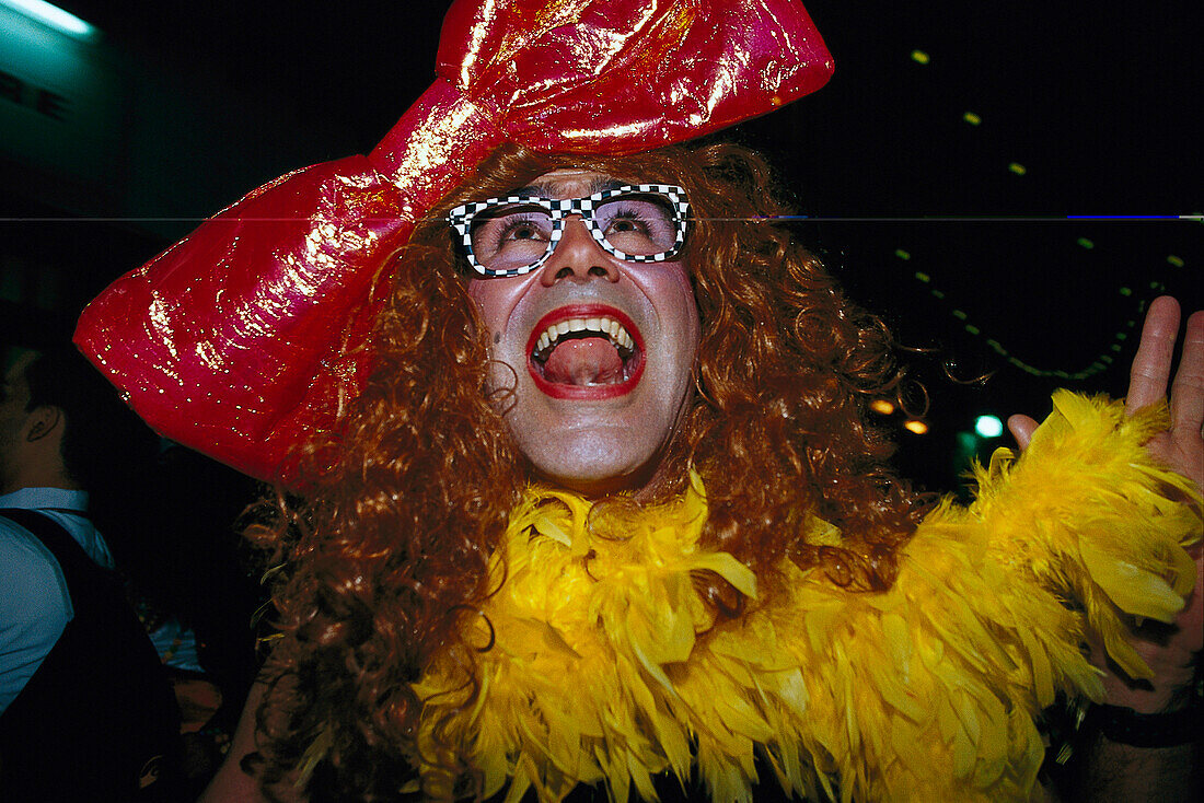 Transvestit, Karneval, Santa Cruz de Tenerife, Teneriffa, Kanarische Inseln, Spanien, Europa