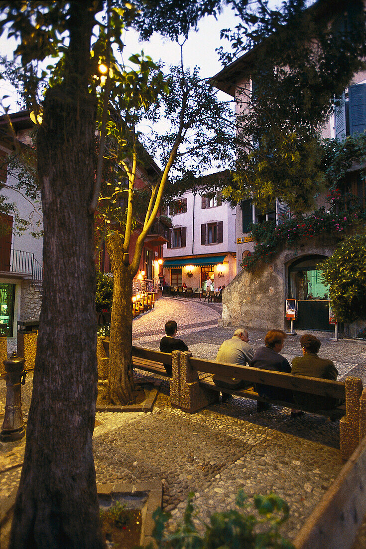 Piazza, Old Town, Malcesine, Veneto, Italy