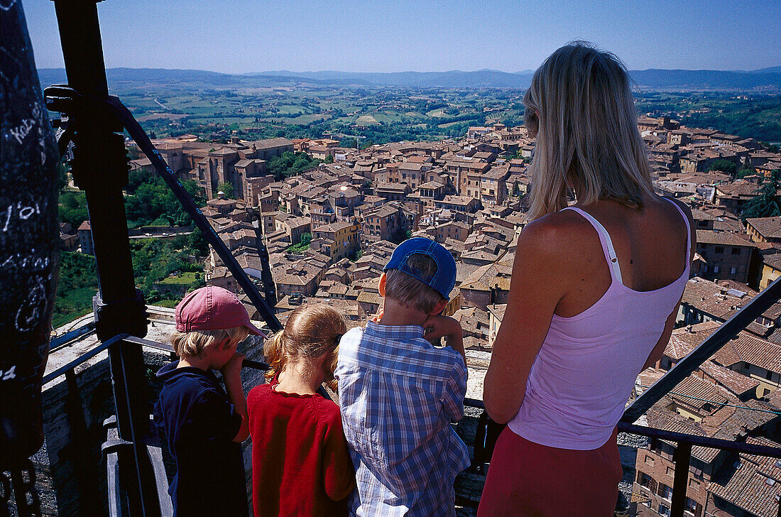 Blick vom Torre del Mangia, Siena, Toskana, Italien