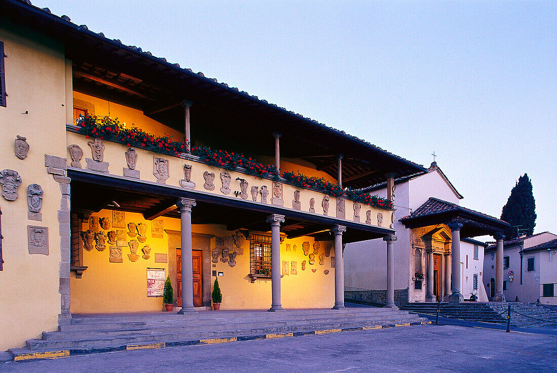 Palazzo Pretorio, Piazza Mino, Fiesole, Toskana, Italien