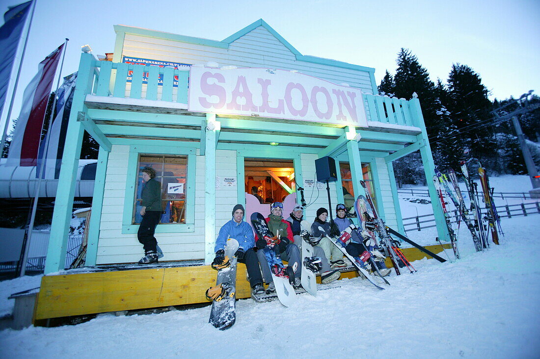 Après Ski, Pub Saloon, Laax Murschetg, Graubünden, Schweiz