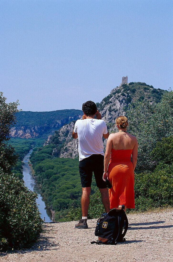 View to Torre di Castel Marino, Parco Naturale di Maremma, Tuscany, Italy