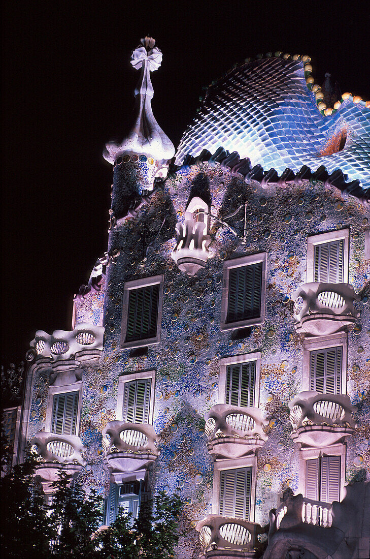 Casa Batllo, Architekt A. Gaudi, Barcelona, Katalonien, Spanien, Europa
