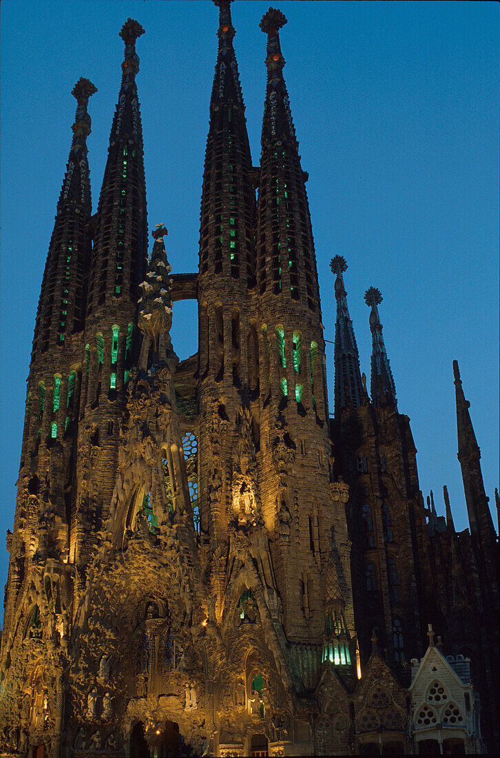 Sagrada Familia, Architekt Antonio Gaudi, Barcelona, Katalonien, Spanien, Europa