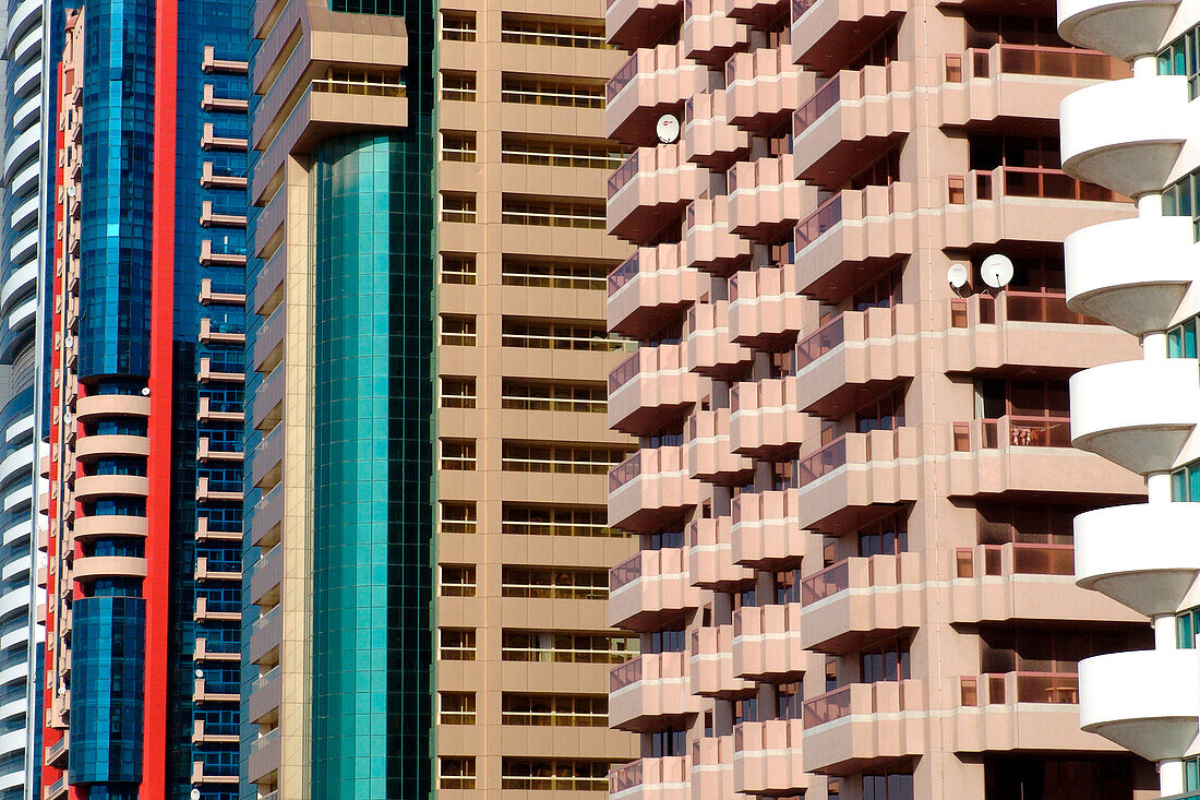 Hochhäuser, Sheik Zayed Road, Dubai, Vereinigte Arabische Emirate