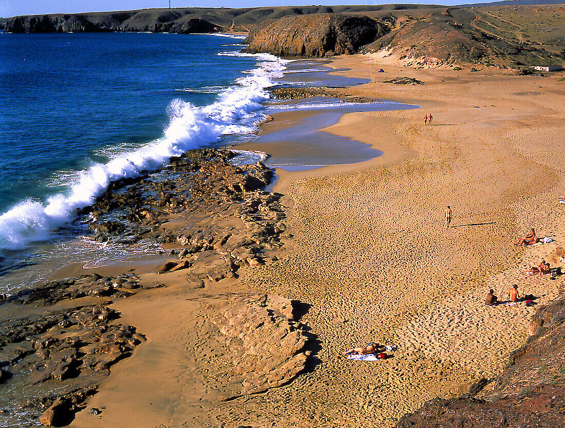 Playa Mujeres b. Playa Blanca, Lanzarote Kanarische Insel, Spanien