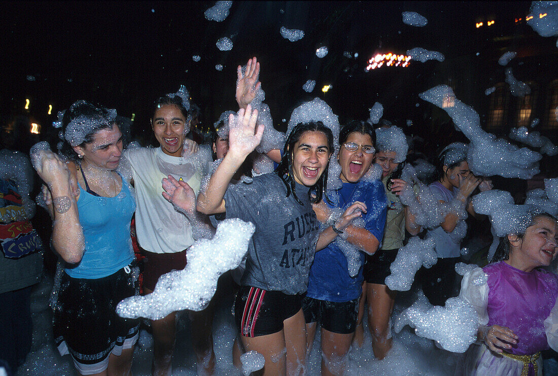 Foam party, Las Palmas, Gran Canaria, Canary Islands, Spain