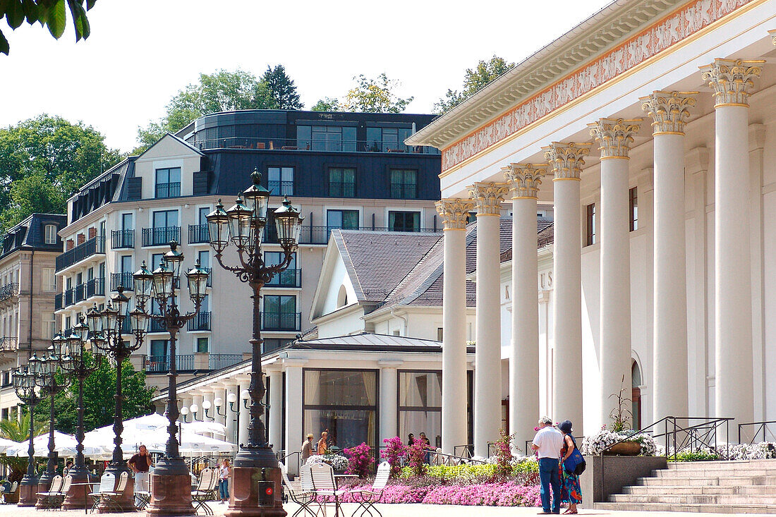 Kurhaus Baden-Baden in the sunlight, Baden-Baden, Baden-Wuerttemberg, Germany, Europe