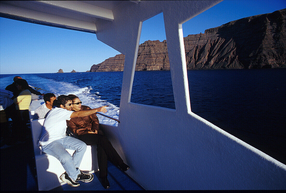 Faehrschiff zur Insel la Graciosa, La Graciosa, Kanarische Inseln Spanien, near Lanzarote