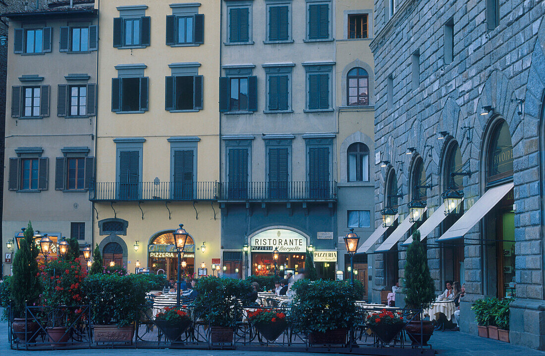 Café und Restaurants, Piazza della Signoria, Florenz Toskana, Italien