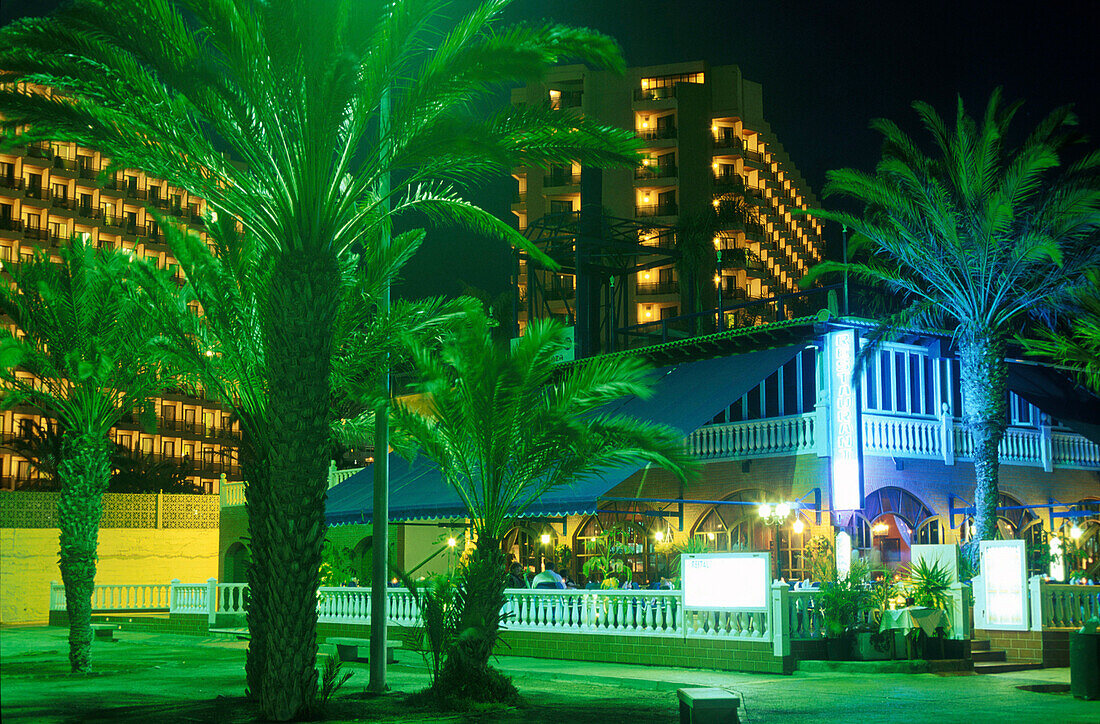 Hotels, Restaurant, Playa de las Américas Teneriffa, Kanarische Inseln