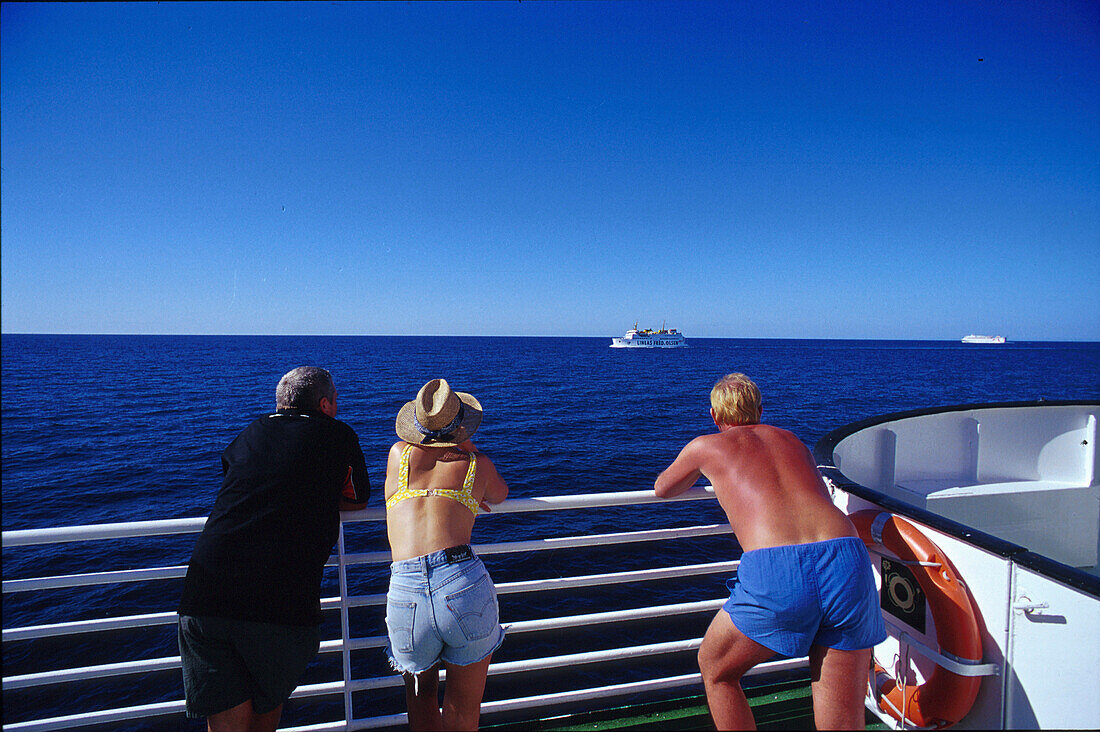 Faehrschiff nach Lanzarote, Fuerteventura Kanarische Inseln, Spanien