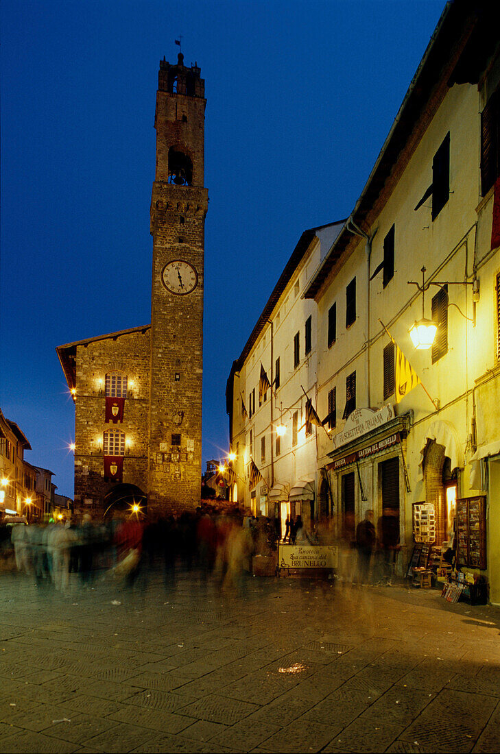 Rathaus, Piazza del Popolo, Montalcino Toskana, Italien