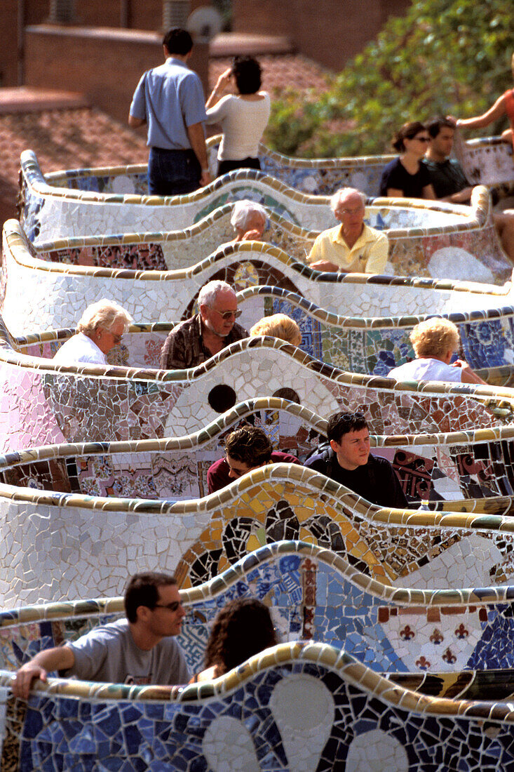 Parc Güell von Antonio Gaudi, Barcelona, Spanien