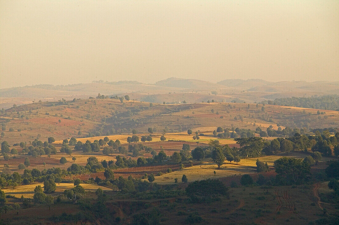 Landscape around Pindaya, Burma, Landschaft bei Pindaya