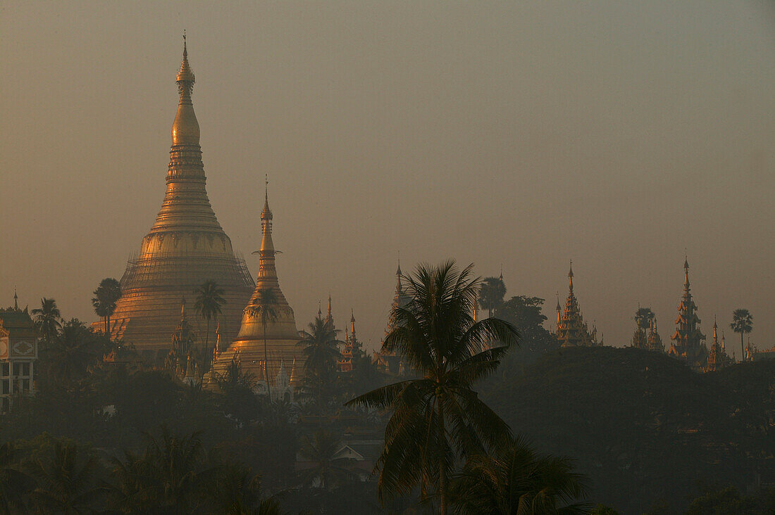 Shwedagon Pagoda, Burma, Myanmar, morning, dawn