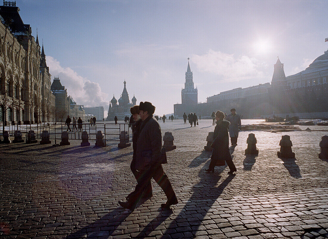 Menschen auf dem Roten Platz, Moskau, Russland