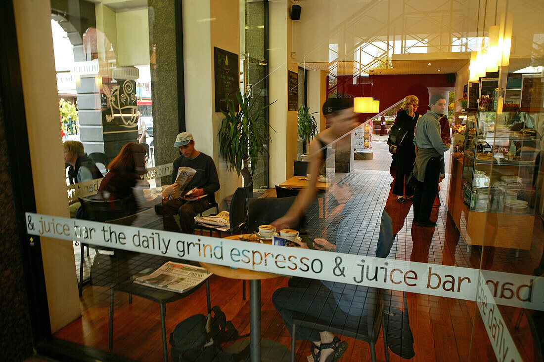 Cafe, Christchurch, Daily Grind espresso bar Christchurch, South Island