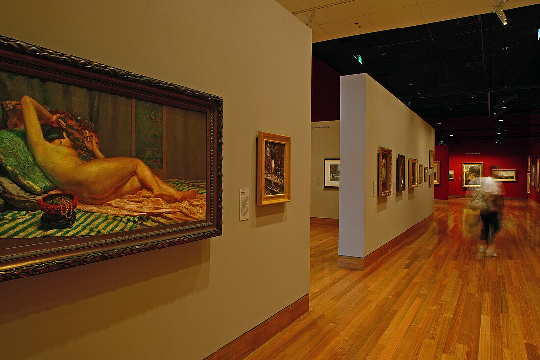 Interior view of an art gallery at Christchurch, South Island, New Zealand, Oceania
