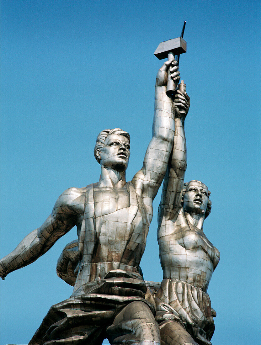 The monument of the Worker and the Kolkhoz Farmer, Moscow, Russia