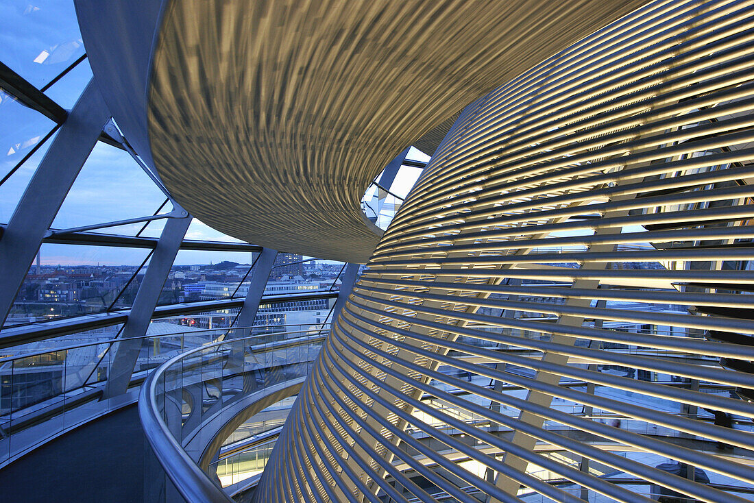 Spiral path inside dome, Reichstag Building, Berlin, Germany