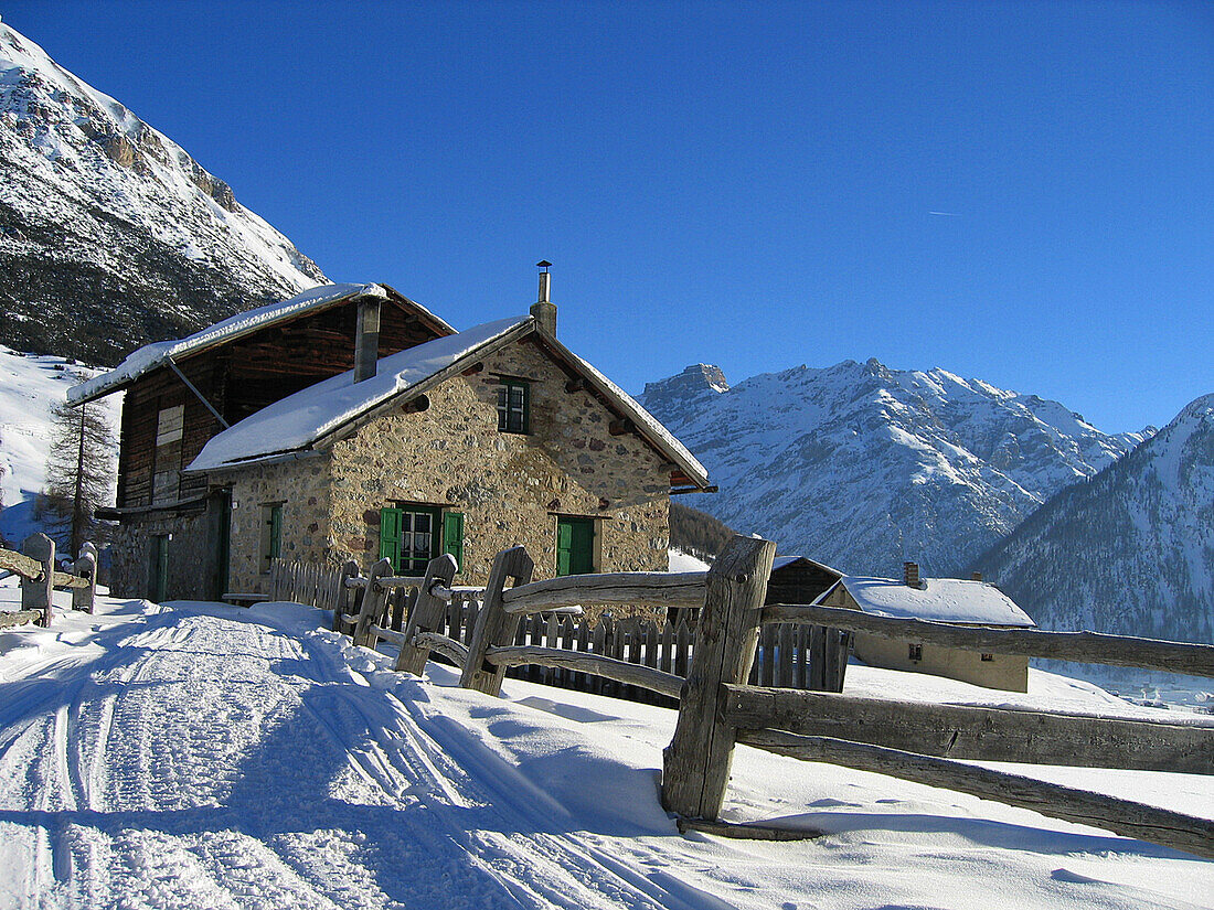 Alpine huts, Livigno, Italy
