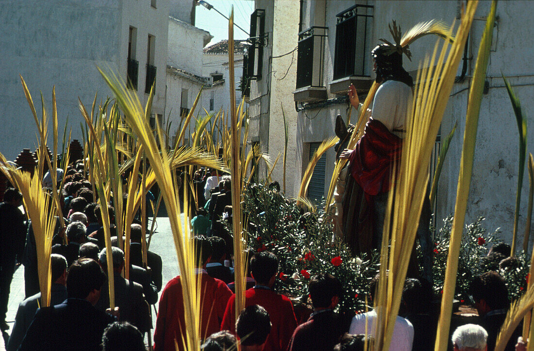 Palmensonntag, Ostern, Prozession, Vélez Blanco, Provinz Ameria Andalusien, Spanien