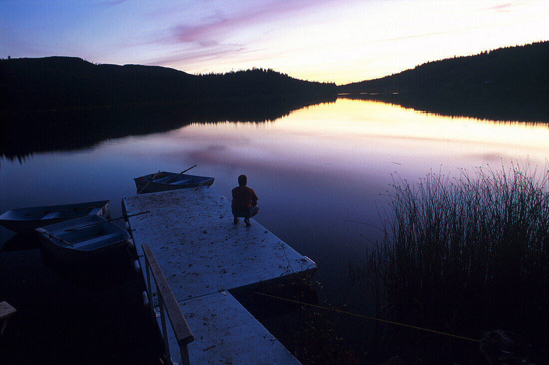 Abendstimmung, Lac le Jeune, British Columbia Kanada