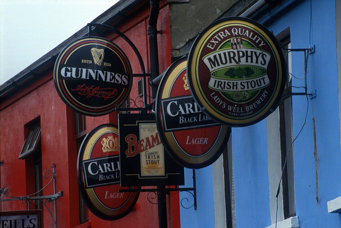 Kerry, Reklameschild, Biersorten Irland