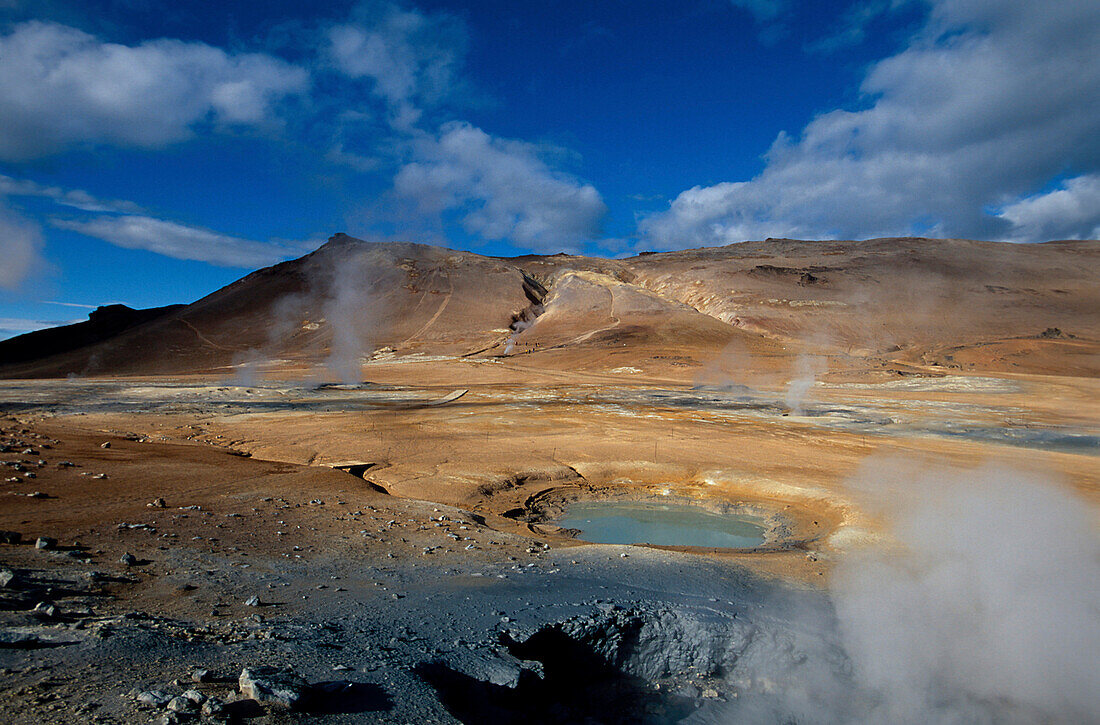 Geothermisches Feld Namaskard, Suedlich des Myvatn Island