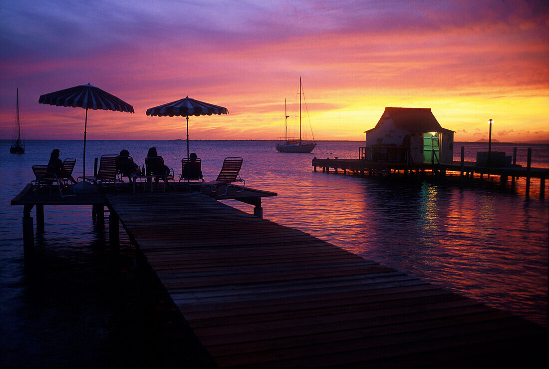 Sonnenuntergang am Divi Flamingo, Bonaire, Niederl. Antillen, Karibik