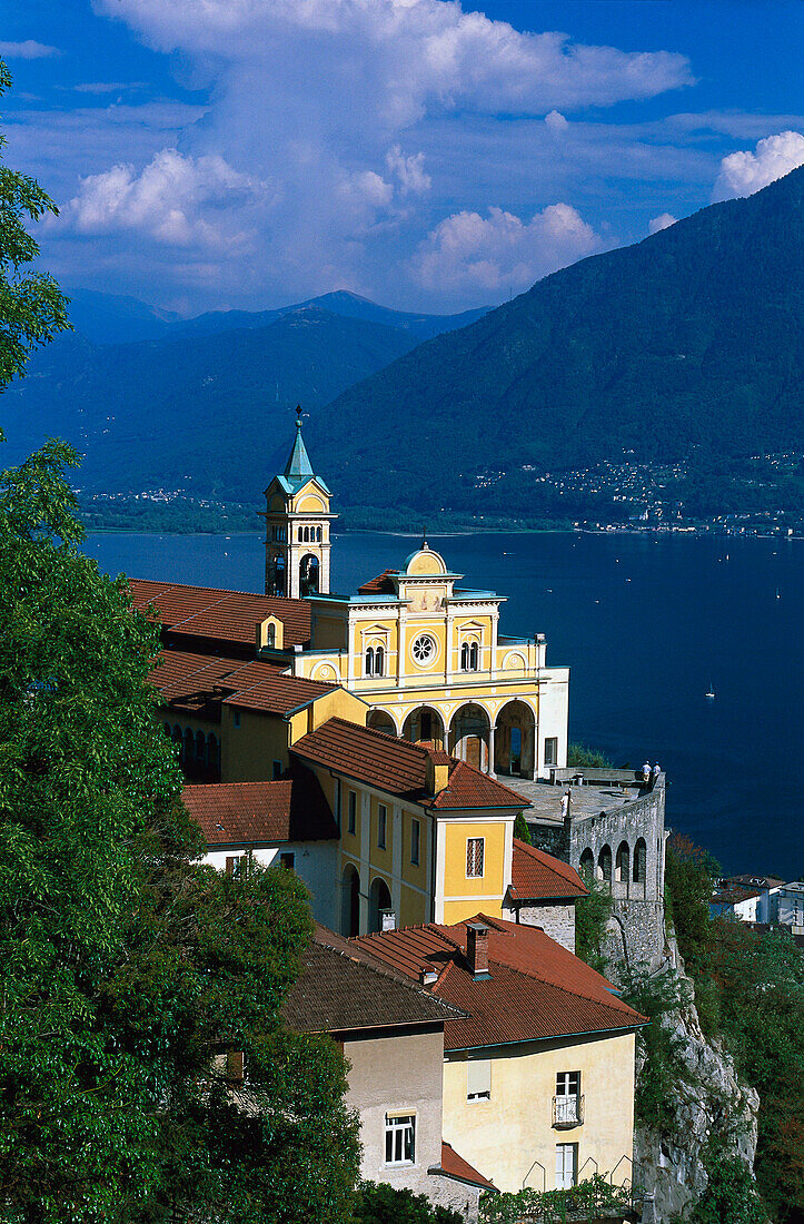 Pilgrimage Church Madonna del Sasso, Locarno, Lago Maggiore Tessin, Switzerland