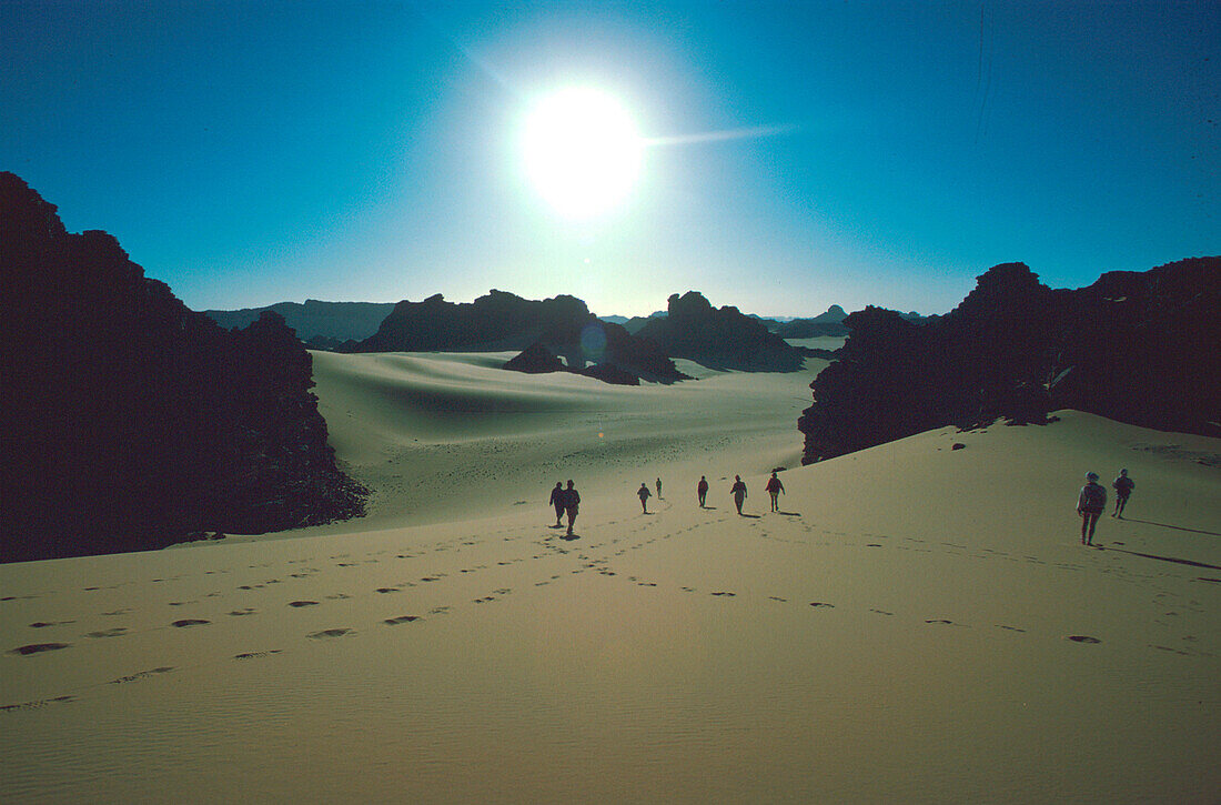 Hiking, Sahara, Algerien, Afrika