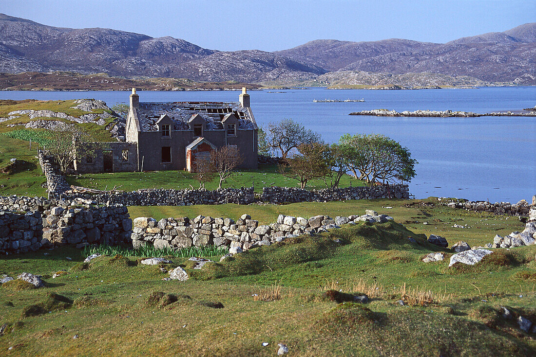 House ruin, Golden Road, Harris, Outer Hebrides Scotland