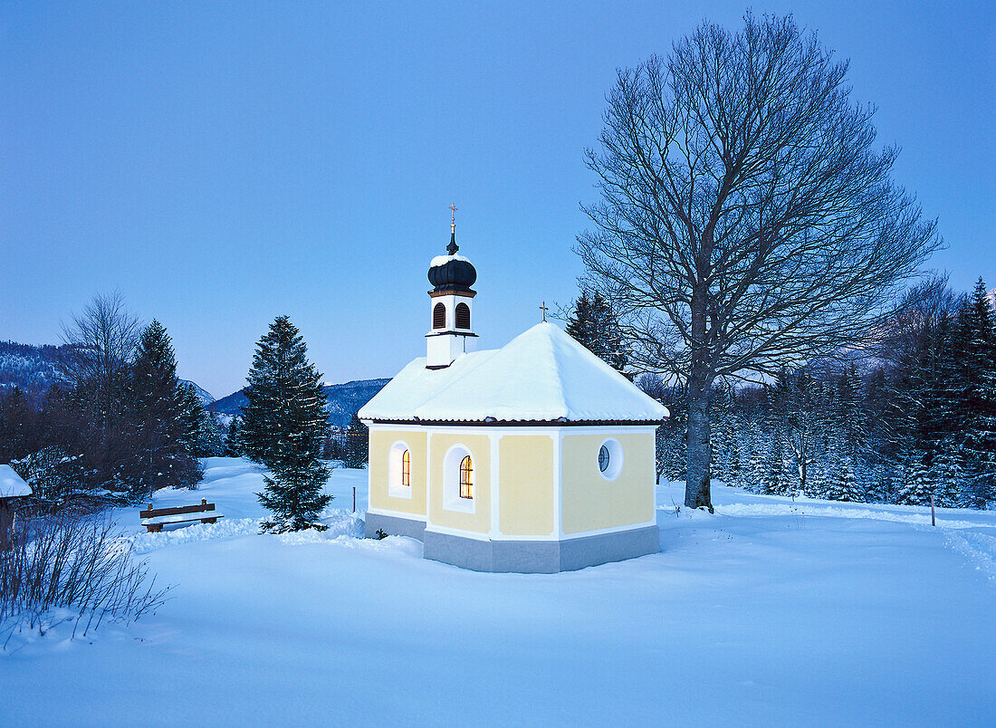 Kapelle bei Krün, Oberbayern, Deutschland