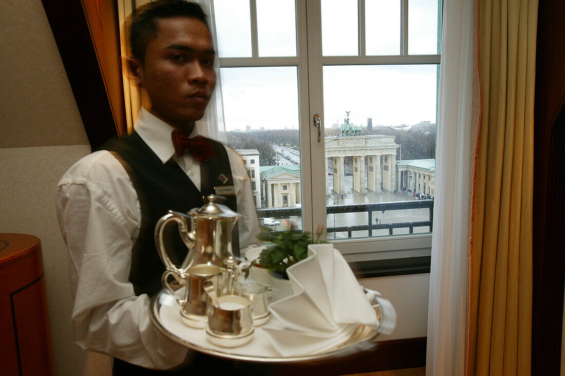 Hotel Adlon, View to Brandenburg Gate Berlin, Germany