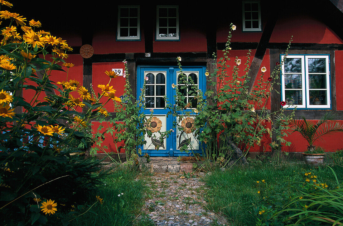 Thatched Roof House, Wustrow, Mecklenburg Vorpommern Germany