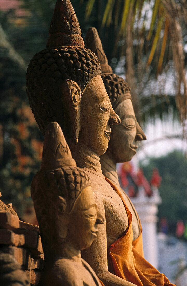 Buddha statues, Wat Phon Sai, Vientiane, Laos