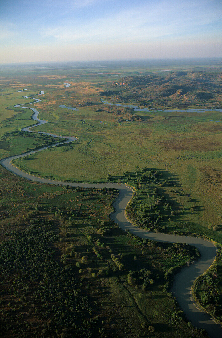 Aerial of river landscape, Kakadu NP, Australien, Northern Territory, Kakadu National Park and Arnhemland