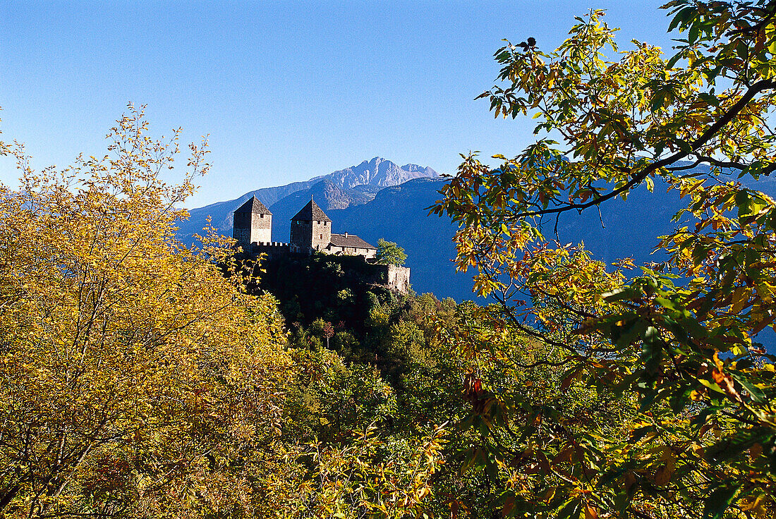 Castle ruin, , Lana, near Meran South Tyrol, Italy