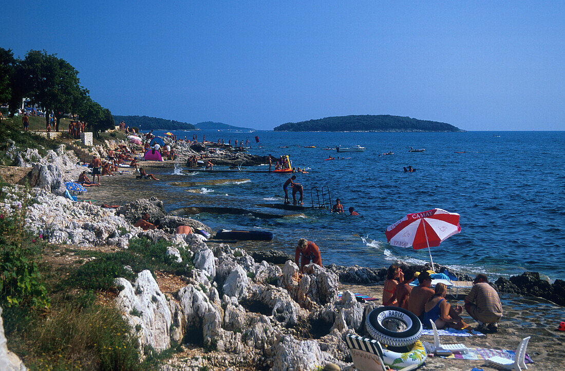 Badestrand Zelena Laguna, Porec, Istrien Kroatien