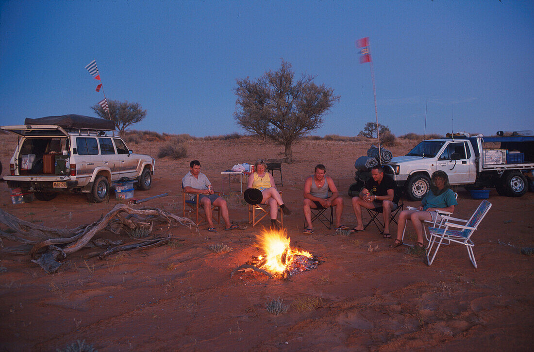 Nachtlager, Simpson Desert Tour Sued-Australien, Australien