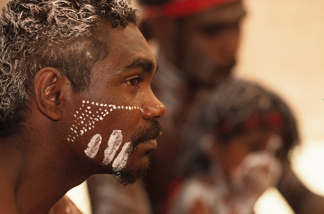 Face painitng, Aborigine, Body painting,  Laura Dance Festival, Cape York Peninsula, Queensland, Australia