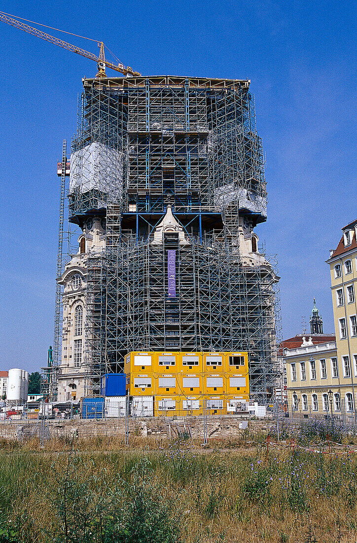 Frauenkirche, Building site, Dresden, Saxony Germany