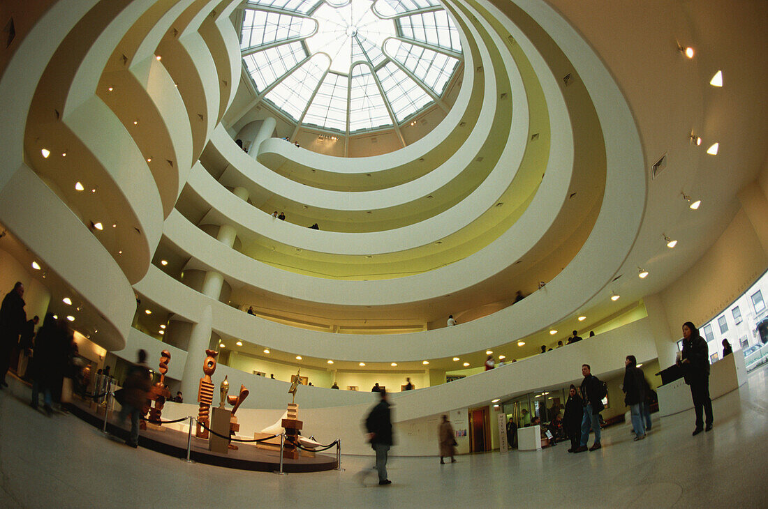 Entrance hall of Guggenheim Museum, Manhattan, New York, USA, America